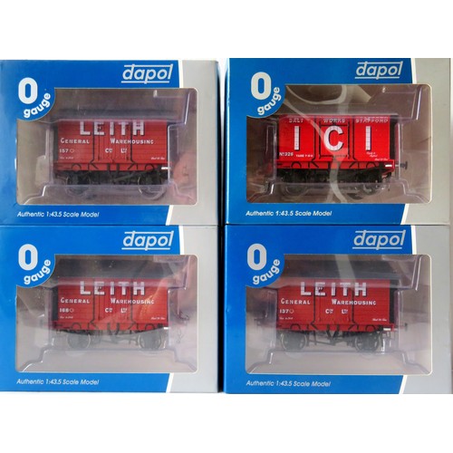 203 - DAPOL O gauge Goods Wagons comprising: 4 x Tower Models Limited Editions (TM-LGW-D Leith General War... 