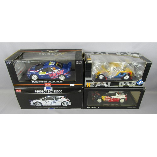 419 - SUNSTAR / NOREV / SOLIDO 1:18 rally cars to include Norev Citroen DS3 WRC, Solido Peugeot 205 T16, S... 