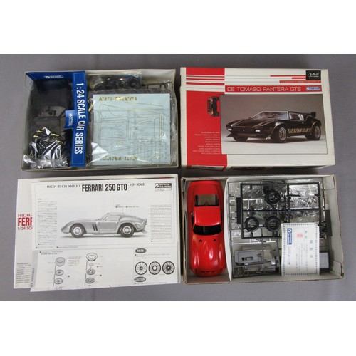 532 - GUNZE SANGYO 1:24 Ferrari 250GTO and De Tomaso Pantera GTS. Both appear unused in Near Mint Boxes. (... 