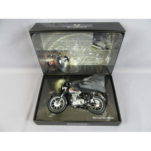 560 - MINICHAMPS 1:12 ‘Classic Bike Series’ BSA Gold Star DBD34. Mint in Near Mint Plus Box.