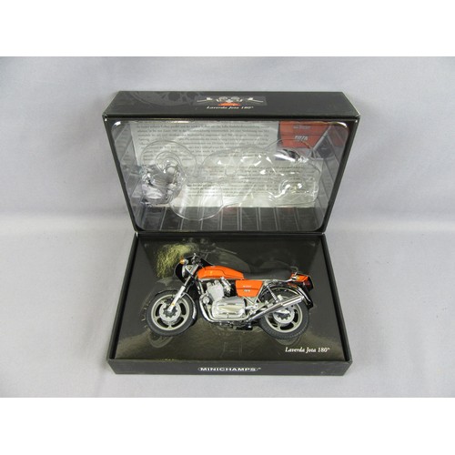 565 - MINICHAMPS 1:12 ‘Classic Bike Series’ Laverda Jota 180’. Mint in Near Mint Plus Box.