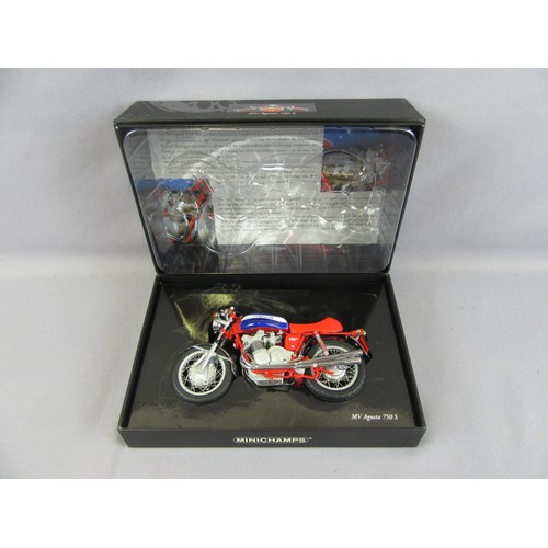 566 - MINICHAMPS 1:12 ‘Classic Bike Series’ MV Augusta 750S. Mint in Near Mint Plus Box.