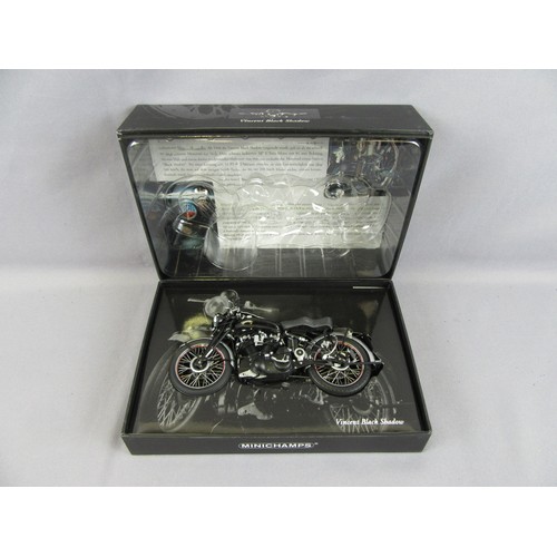 567 - MINICHAMPS 1:12 ‘Classic Bike Series’ Vincent Black Shadow. Mint in Near Mint Plus Box.