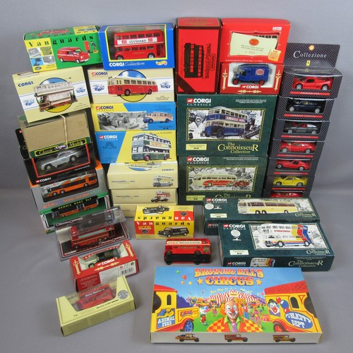 591 - CORGI CLASSICS Buses and Coaches, plus Vanguards, Oxford Diecast, 7x Shell Ferrari Collection, Corgi... 