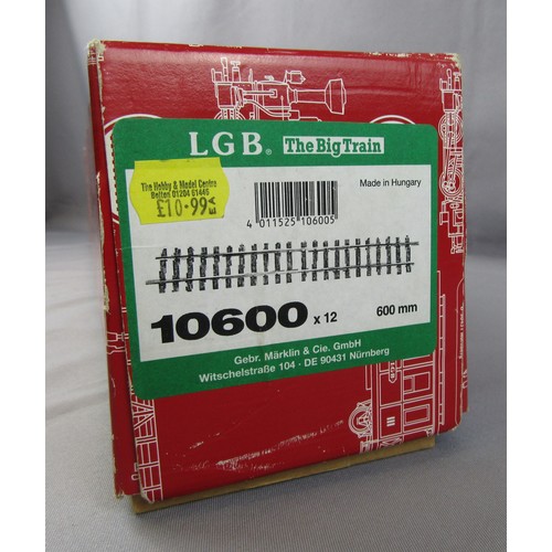 594 - LGB G Scale, 10600 600mm Track, 12 Pieces, Excellent (used) in an Excellent Box.