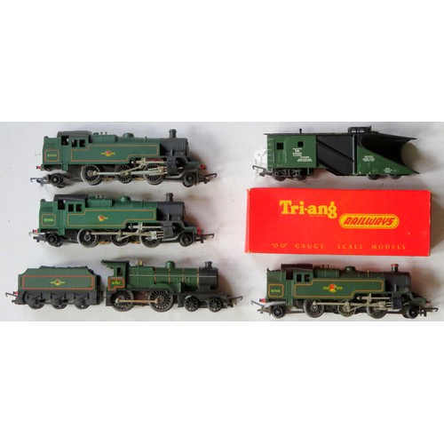 566 - TRIANG 00 gauge Locos and Rolling Stock comprising: R138 Snow Plough. Excellent in Good Plus Box, pl... 