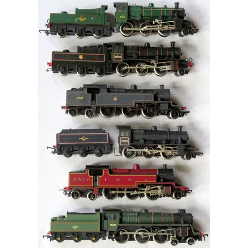 567 - HORNBY / BACHMANN etc. 00 gauge 6 x Locos to include 2-6-0 Locos and Tender, 2-6-4 Tank Loco etc. va... 