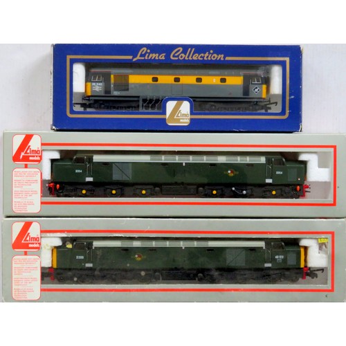 573 - LIMA 00 gauge Diesel Locos comprising: Class 40 No. D200 BR green, 1CO-CO1 No. D354 BR green, Class ... 