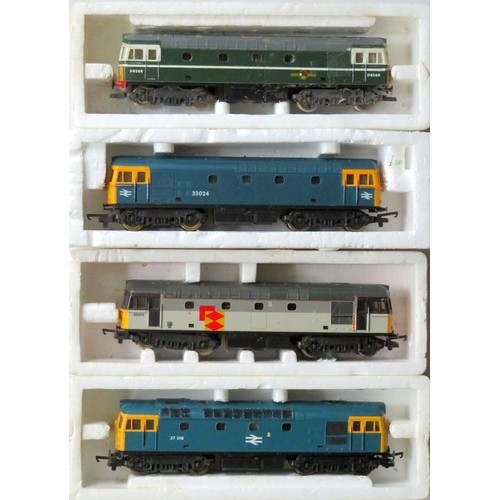 589 - LIMA 00 gauge Bo-Bo Diesel Loco comprising: Class 27 No. 27018 BR blue, Class 33 No. D6506 BR green,... 