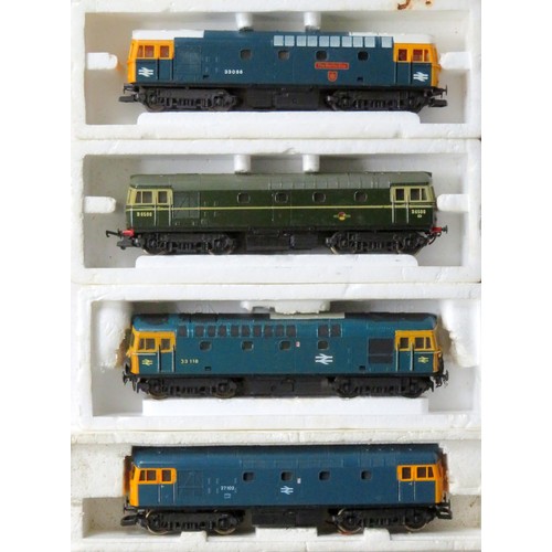 590 - LIMA 00 gauge Bo-Bo Diesel Loco comprising: Class 33 “The Burma Star” No. 33056 BR blue, Class 33 No... 