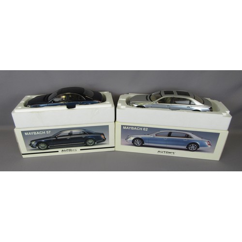 62 - AUTOART MILLENIUM Maybach 57 and Maybach 62. Mint in Near Mint Plus Boxes. (2)