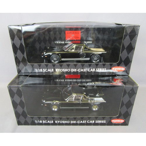 69 - KYOSHO 1/18 Lotus Europa Special pair (No.08153BK, No.08151K). Near Mint to Mint in Near Mint Plus B... 