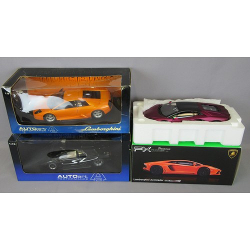 70 - AUTOART 1/18 Lamborghini Murcielargo & Diablo SV, plus FX Models Aventador LP700-4.  Near Mint to Mi... 