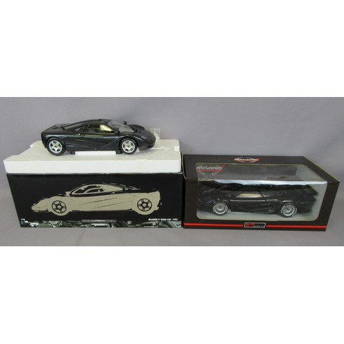 79 - MINICHAMPS 1/18 ’93 McLaren F1 Road Car and ’97 McLaren F1 GTR Road Car. Mint in Near Mint Plus Boxe... 