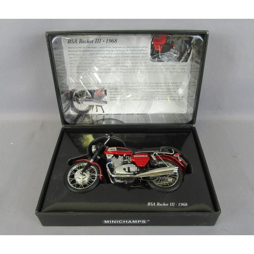 102 - MINICHAMPS 1/12 1968 BSA Rocket III. Mint in a Near Mint Plus Box.