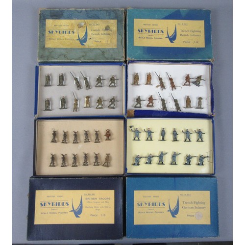 108 - SKYBIRDS Scale Model Figure Sets to include 2x No.6 Trench Fighting British Infantry, No.5 Trench Fi... 