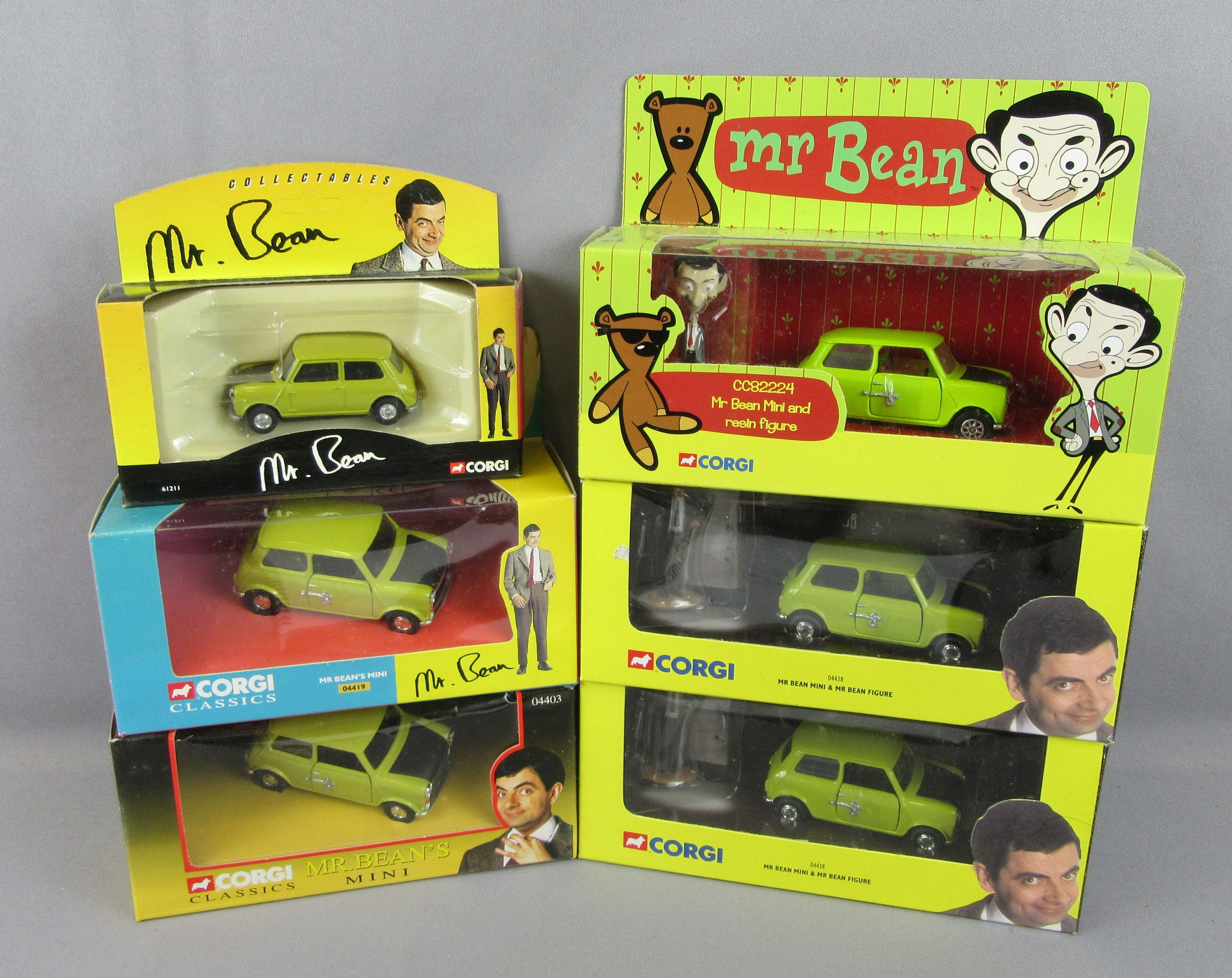 CORGI 'Mr Bean' Minis to include 2x 04438, CC82224, 04403, 04419