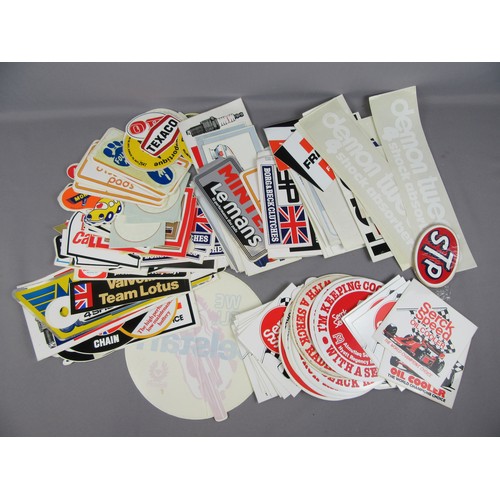 463 - MOTOR SPORT related vintage stickers. (qty)