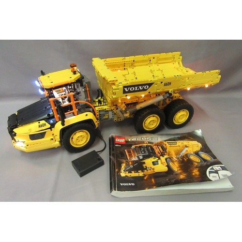 457 - LEGO TECHNIC VOLVO BM Tipper Truck (42114). Vendor states model is complete and fitted with light ki... 