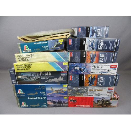 223 - MODEL AIRCRAFT Plastic kits to include Academy, Airfix, Italeri and PlayMaker, in Good to Near Mint ... 