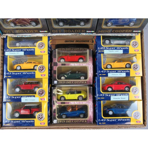 323 - MOTORMAX / MAJORETTE / TEAMSTER 1:43 & 1:60 Group of modern diecast cars. Mint in Excellent to Mint ... 