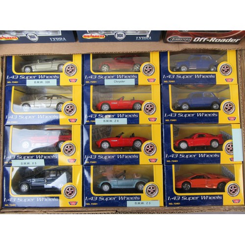 323 - MOTORMAX / MAJORETTE / TEAMSTER 1:43 & 1:60 Group of modern diecast cars. Mint in Excellent to Mint ... 