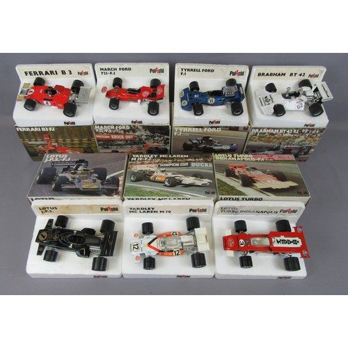 327 - POLISTIL 1:25 Racing Cars to include Ferrari, Lotus, McLaren and others. Near Mint in Excellent to N... 