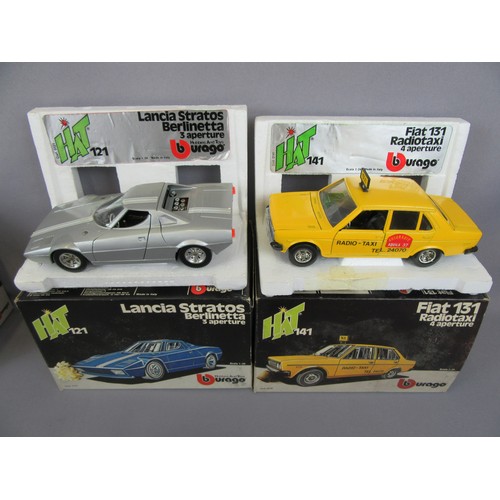 330 - BUARGO / MEBETOYS 1:24 Cars to include Alpine Renault, Lancia Stratos, Fiat 131 Taxi, Audi 80GT, Ran... 