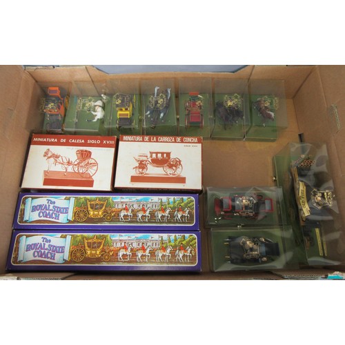 338 - BRUMM / CRESCENT Horse Drawn Carriages and Old Fire, plus 2x Crescent Royal State Coach. Near Mint t... 