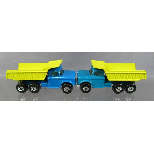 410 - MATCHBOX SUPERFAST group of commercials to include 2x No.48 Dodge Dump Truck, No.28 Mack Dump Truck,... 