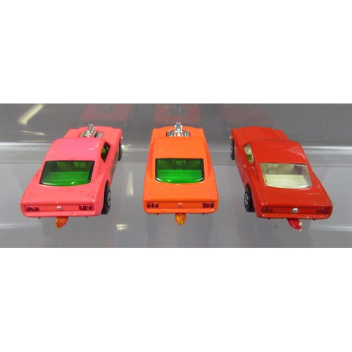 419 - MATCHBOX SUPERFAST No.8 Ford Mustang plus 2x No.8 Wildcat Dragster. Good Plus (super-detailed) in Ne... 