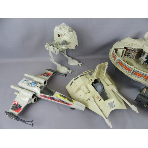 299 - VINTAGE KENNER / PALITOY STAR WARS vehicles to include Millenium Falcon, X-Wing Fighter, Snowspeeder... 