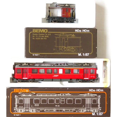 83 - BEMO HOm gauge 1265-2 Class ABe 4/4 Twin Pantograph Overhead Electric “Triebwagen” (Railcar) No. 2 R... 