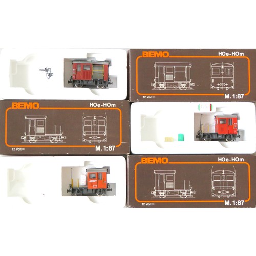 94 - BEMO HOm 3 x RhB brown 0-4-0 Class Tm 2/2 Rangiertraktor Locos (1 x 1273-2 No. 6, 1 x 1274-65 No. 65... 