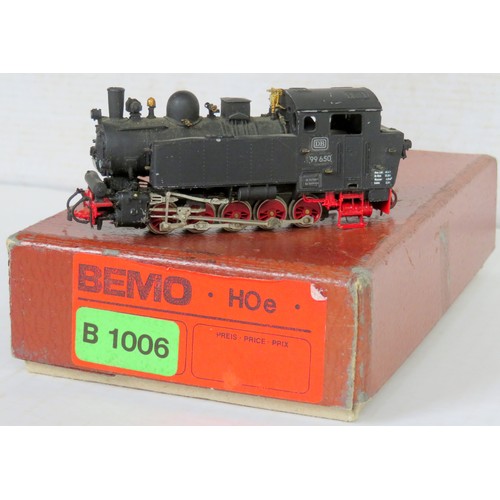 124 - BEMO HOe Continental Outline B100 Class 99 0-10-0 Whitemetal Kit-built Tank Loco, No. 99650 finished... 
