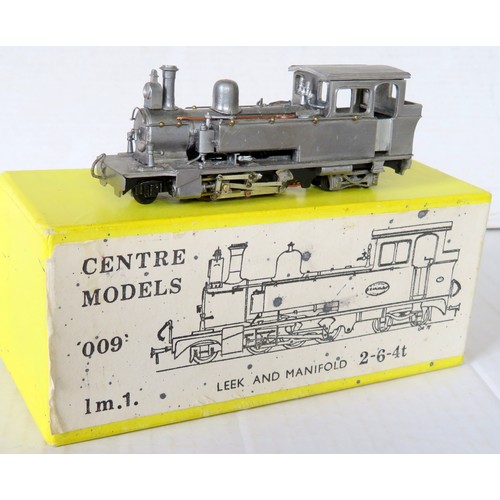 139 - CENTRE MODELS 009 scale Leek and Manifold 2-6-4 Whitemetal Kit-built Tank Loco, nicely built, requir... 