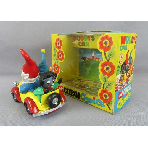 124 - CORGI TOYS 801 Noddy’s Car with Big Ears and grey face Golly. Near Mint in an Excellent Box (box win... 