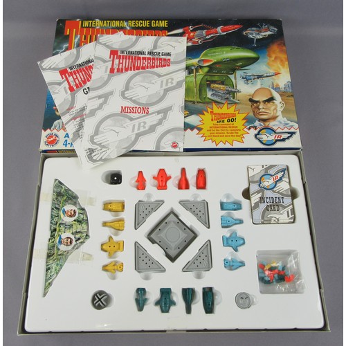 133 - THUNDERBIRDS Board Game by Peter Pan and Thunderbird 2 soap in box. (2)