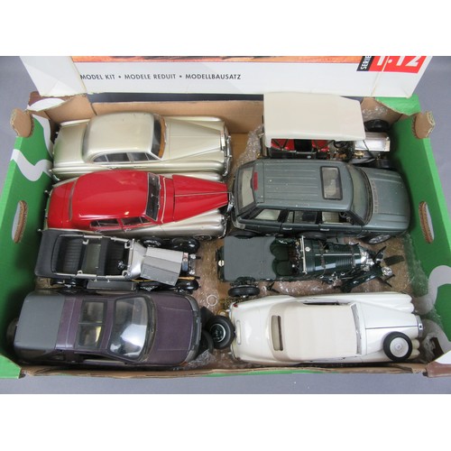 160 - 1:18 BRITISH MARQUES group to include 3x Minichamps Bentley, 2x Ertl Land Rover, 2x Solido Rolls Roy... 