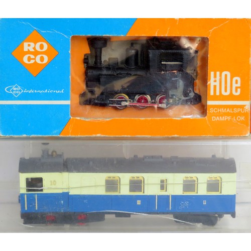 145 - ROCO / LILIPUT HOe Locos comprising: Roco 4100 0-6-0 Tank Loco black. Excellent and Boxed, plus Lili... 