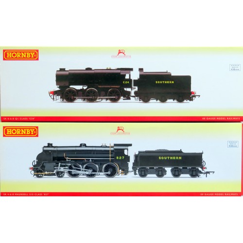 163 - HORNBY (China) 00 gauge Southern Region Locos comprising: R3411 Class S15 4-6-0 Loco and Tender No. ... 