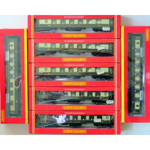 173 - HORNBY 00 gauge 7 x assorted brown and cream Pullman Cars. All Excellent to Near Mint in Good Plus t... 