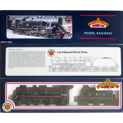 216 - BACHMANN 00 gauge LMS Locos comprising: 31-202 Rebuilt Patriot Class 4-6-0 “Morecambe & Heysham” Loc... 