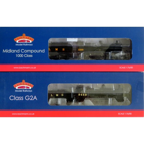 222 - BACHMANN 00 gauge LMS Locos comprising: 31-931 Midland Compound 4-4-0 Loco and Tender No. 1189 LMS b... 