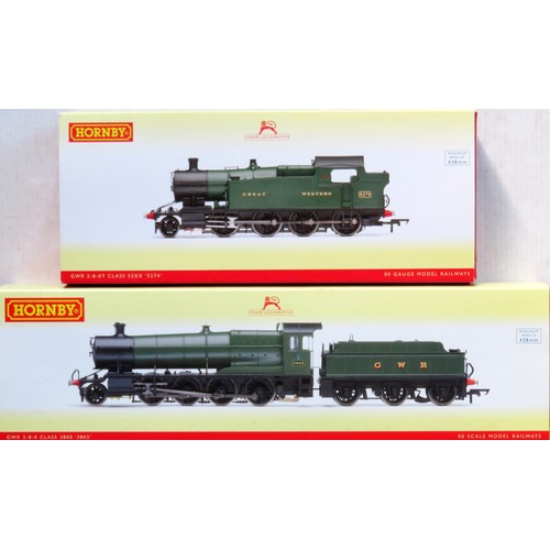 249 - HORNBY (China) 00 gauge GWR Locos comprising: R2918 Class 3800 2-8-0 Loco and Tender No. 3803 GWR gr... 