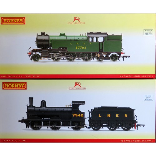 250 - HORNBY (China) 0 gauge LNER Locos comprising: R3461 Thompson L1 2-6-4 Tank Loco No. 67702 LNER green... 