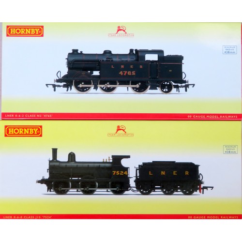 254 - HORNBY (China) 00 gauge LNER Locos comprising R3465 Class N2 0-6-2 Tank Loco No. 4765 LNER black wit... 