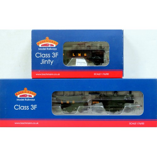 294 - BACHMANN 00 gauge LMS Locos comprising: 31-627A Class 3F 0-6-0 Loco and Tender No. 3709 LMS black wi... 