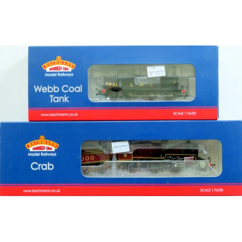 296 - BACHMANN 00 gauge LMS Locos comprising: 32-181 Crab 2-6-0 Loco and Tender No. 13000 LMS crimson Lake... 