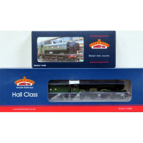 323 - BACHMANN 00 gauge GWR Locos comprising: 32-007 Hall Class 4-6-0 “Dumbleton Hall” Loco and Tender No.... 